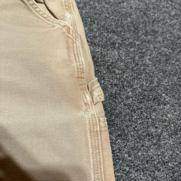 Vintage Tan Carhartt Carpenter Baggy Pants Dungaree Workwear 34x29 - Picture 5 of 7